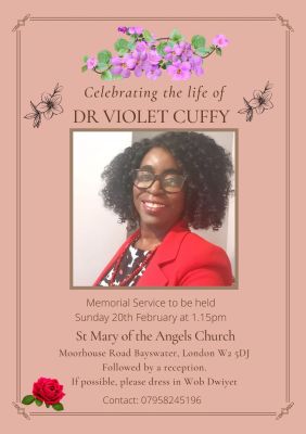 Celebrating the life of Dr Violet Cuffy